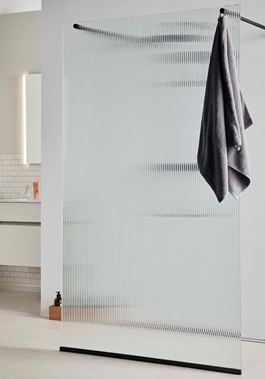 SHOWER WALL FROST DV 1150 BLACK REEDED GLASS