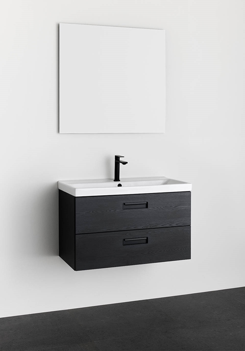 UNDER CABINET RELOUNGE BLACK WOOD STRUCTURE 800 WITH BASIN