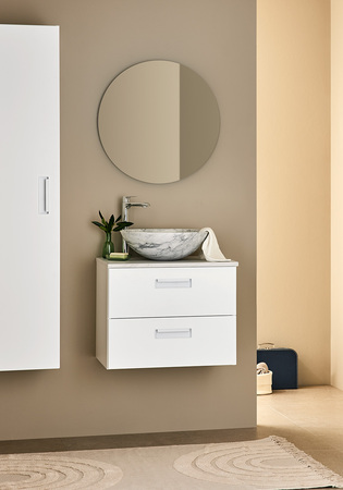 Under Cabinet Relounge White 600 With Countertop Light Marble