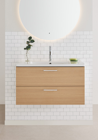 Under Cabinet Neo Light Oak With Basin 800