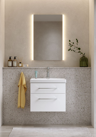 Under Cabinet Fix Trend White Matte With Basin 550