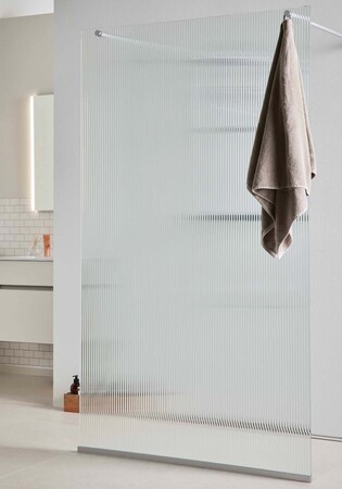 Shower Wall Frost Dv 115 Alu Reeded Glass
