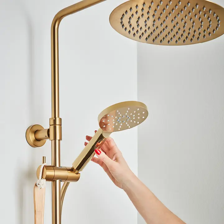Noro Studio overhead shower in brass