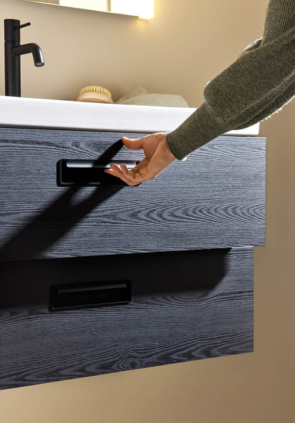 Under Cabinet Relounge Black Wood Structure 1200D With Countert