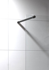SHOWER WALL FROST DV 115 BLACK CLEAR GLASS
