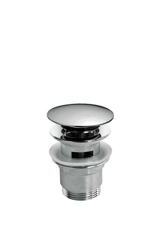 Waste Valve Push Pop-Up With Overflow Chrome  