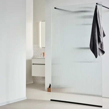 Extra wide shower walls