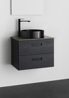 Under Cabinet Relounge Black Wood Structure 600 With Countertop