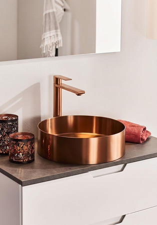 Basin Icon Brushed Copper