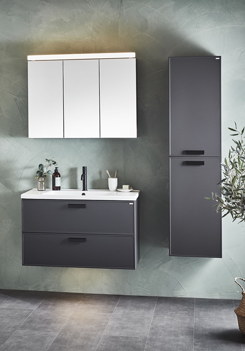High Cabinet Flex Vogue Anthracite, Bathroom Floor Cabinet B M