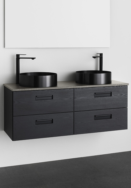 Under Cabinet Relounge Black Wood Structure 1200D With Countert