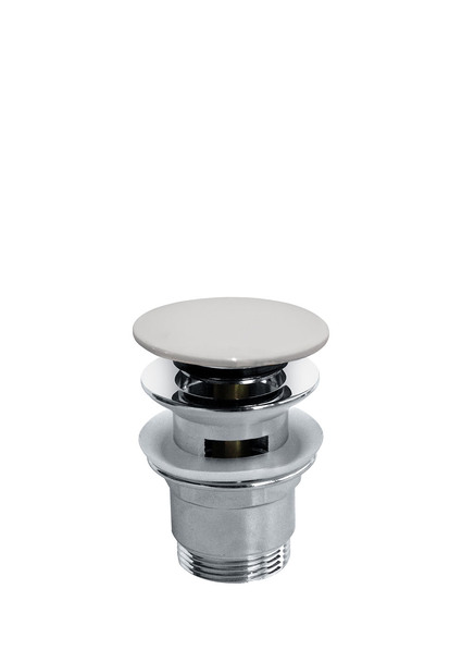 Waste Valve Push Pop-Up With Overflow White 