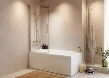 Bath with shower enclosure