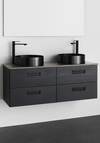 Under Cabinet Relounge Black Wood Structure 1200D With Countert