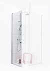 SHOWER DOOR FROST C 90 SM MATT-SILVER, TRANSPARENT GLASS 201