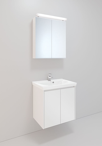 BASIN CABINET LIFESTYLE CONCEPT 600 WHITE MATTE WITH 2 DOORS