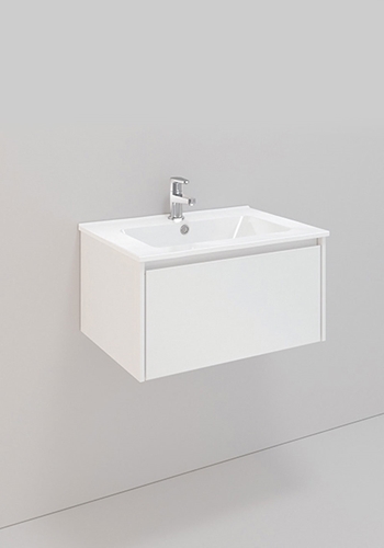 BASIN CABINET LIFESTYLE CONCEPT 600 WHITE MATTE 1 DRAWER NOR
